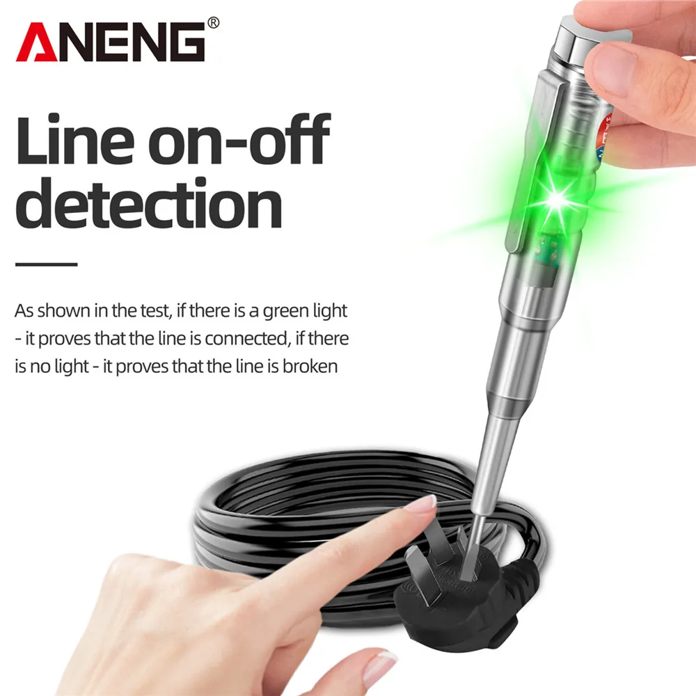 ANENG B14 24-250V Tester Electric Induced Electric Screwdriver Probe With Indicator Light Sound and Light Alarm Test Pen