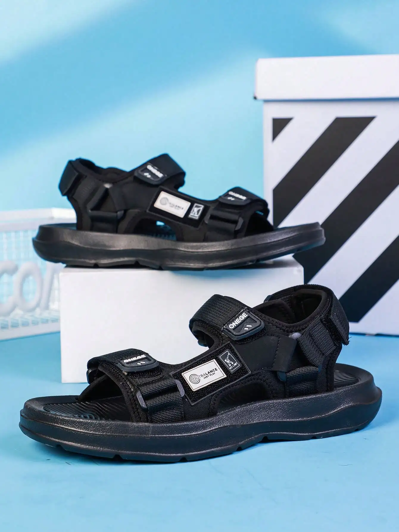 

Новые летние мужские сандалии, модные трендовые уличные пляжные повседневные сандалии из ЭВА на толстой подошве, противоскользящие и износостойкие холодные тапочки S