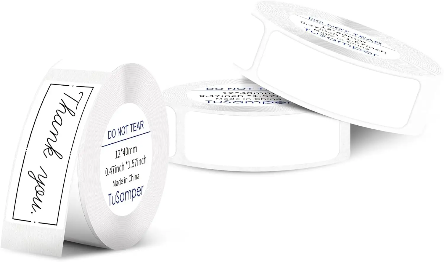 

D30 Label Tape 3 Rolls White Thermal Sticker Paper Compatible with Phomemo D30 Printer 12mm x 40mm Label Maker Tape Refills