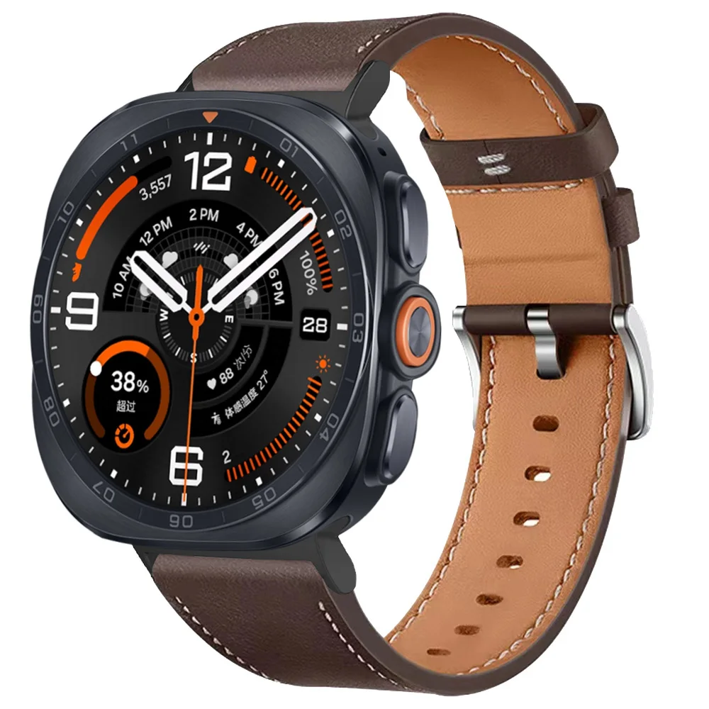 Lederarmband für Samsung Galaxy Watch Ultra2 Ultra 2025 47MM, weiches Armband für Galaxy Watch 9 8 40 44mm 8Classic Uhrenarmband – Detail 27