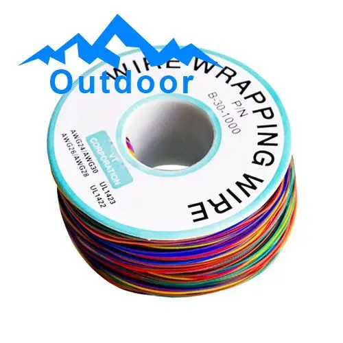 Circuit Board PCB Aviation Wire Flying Wire Jumper Wire Colored Insulation 30AWG Cable Line  8-color Mixed Total Length 250M