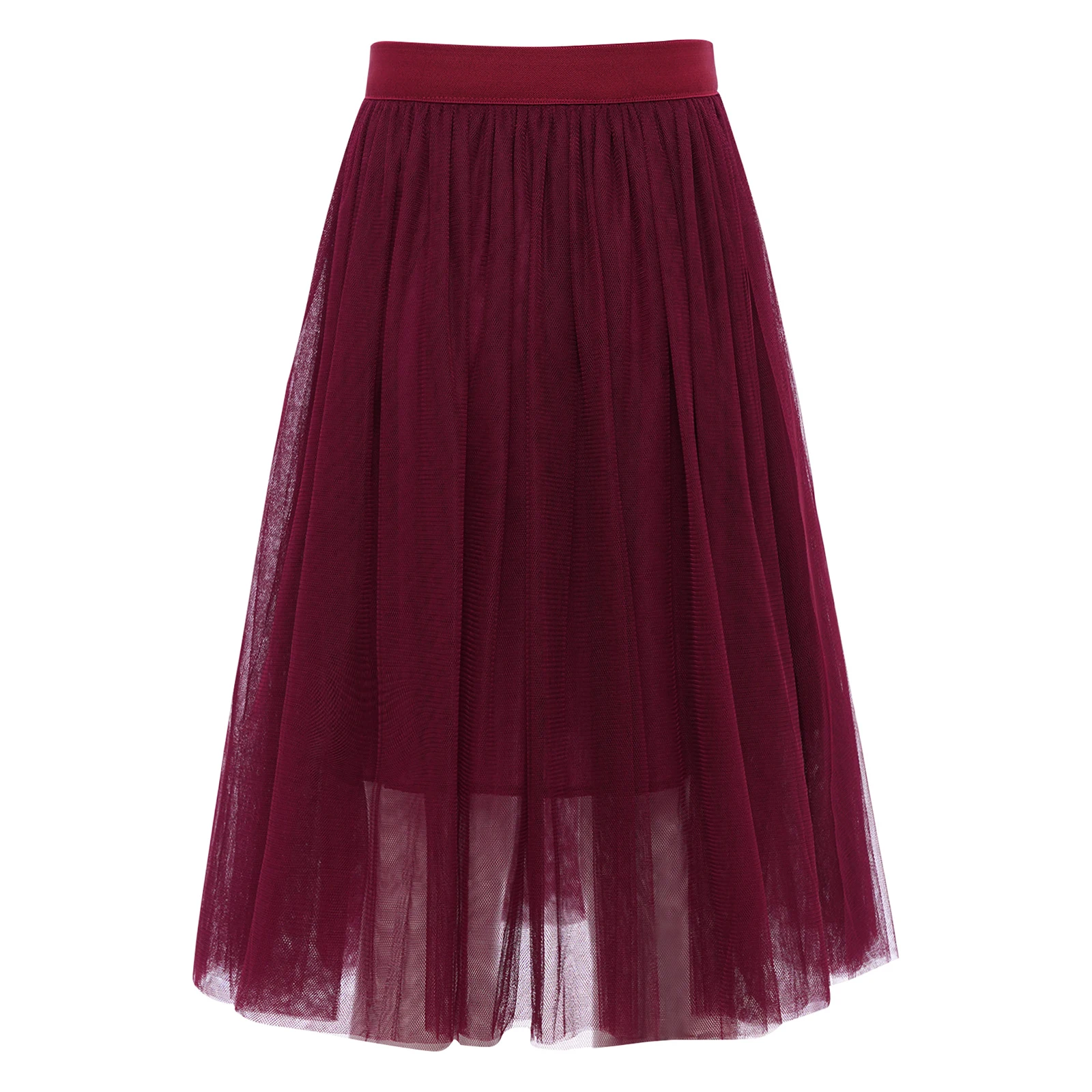 Magical Girls Tulle Skirt High Waist Triple 3 Layer A-Line with Soft Lining Perfect for Birthday Parties And Wedding Events