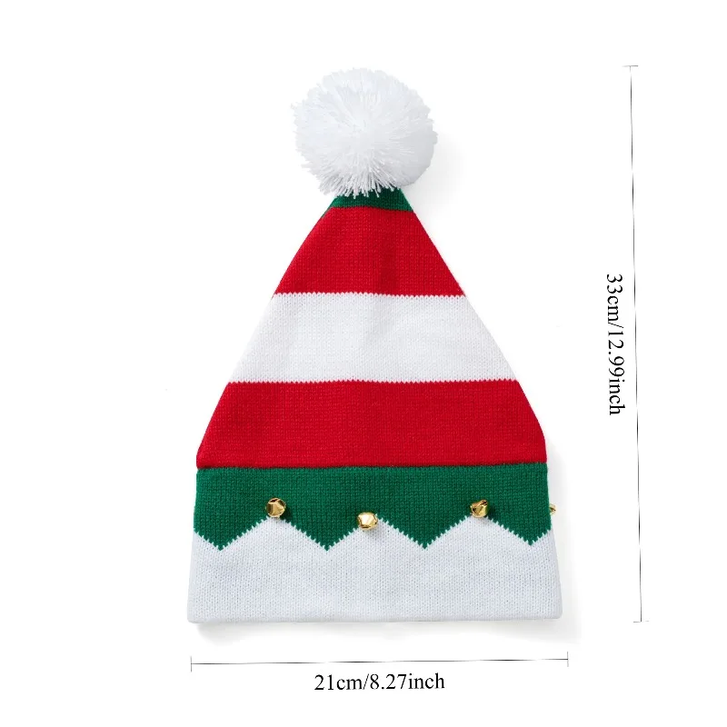 Parent Child Hat Autumn and Winter New Christmas Hat Bell Knitted Wool Hat Halloween Gift Christmas Hat Lolita Hat Mario Bros