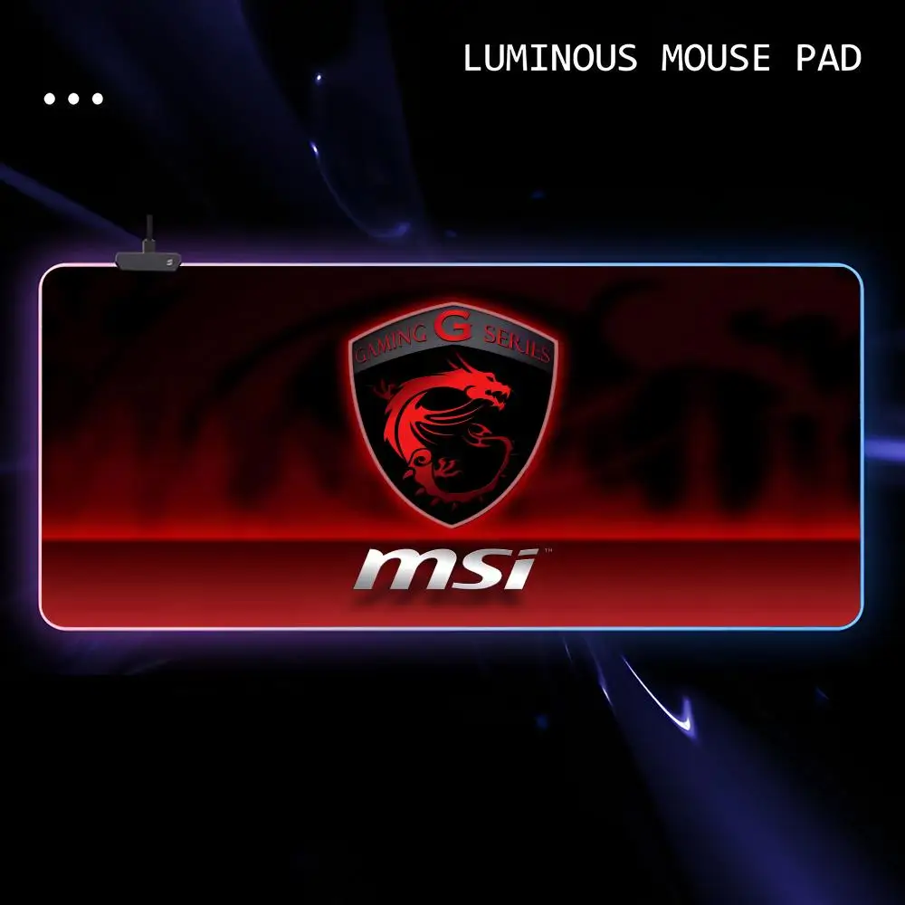 M-MSI Mouse Pad Mousepad Rgb  Mouse keyboard Pad Gaming Backlight Pc Accessories Gamer Keyboard Backlit Mat Desk Protector Mats Xxl Large Anime