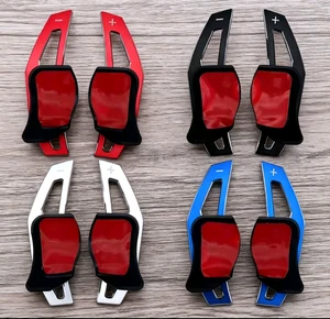 Aluminum Steering Wheel Paddles Extended Shift Cover For VW Beetle Scirocco Touareg Eos Sharan Tiguan R36 Golf5 6 GTI Polo Jetta