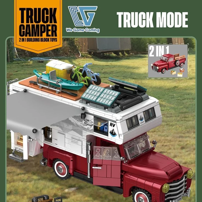 Creative Expert MOC WGC66008 camion Camper modello 1868 pezzi Building Blocks giocattoli in mattoni per bambini regalo di compleanno