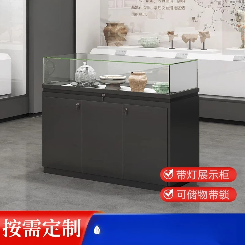Glass Display Cabinet Calligraphy and Painting Exhibition Cabinet Enterprise Exhibition Hall Exhibition Cabinet