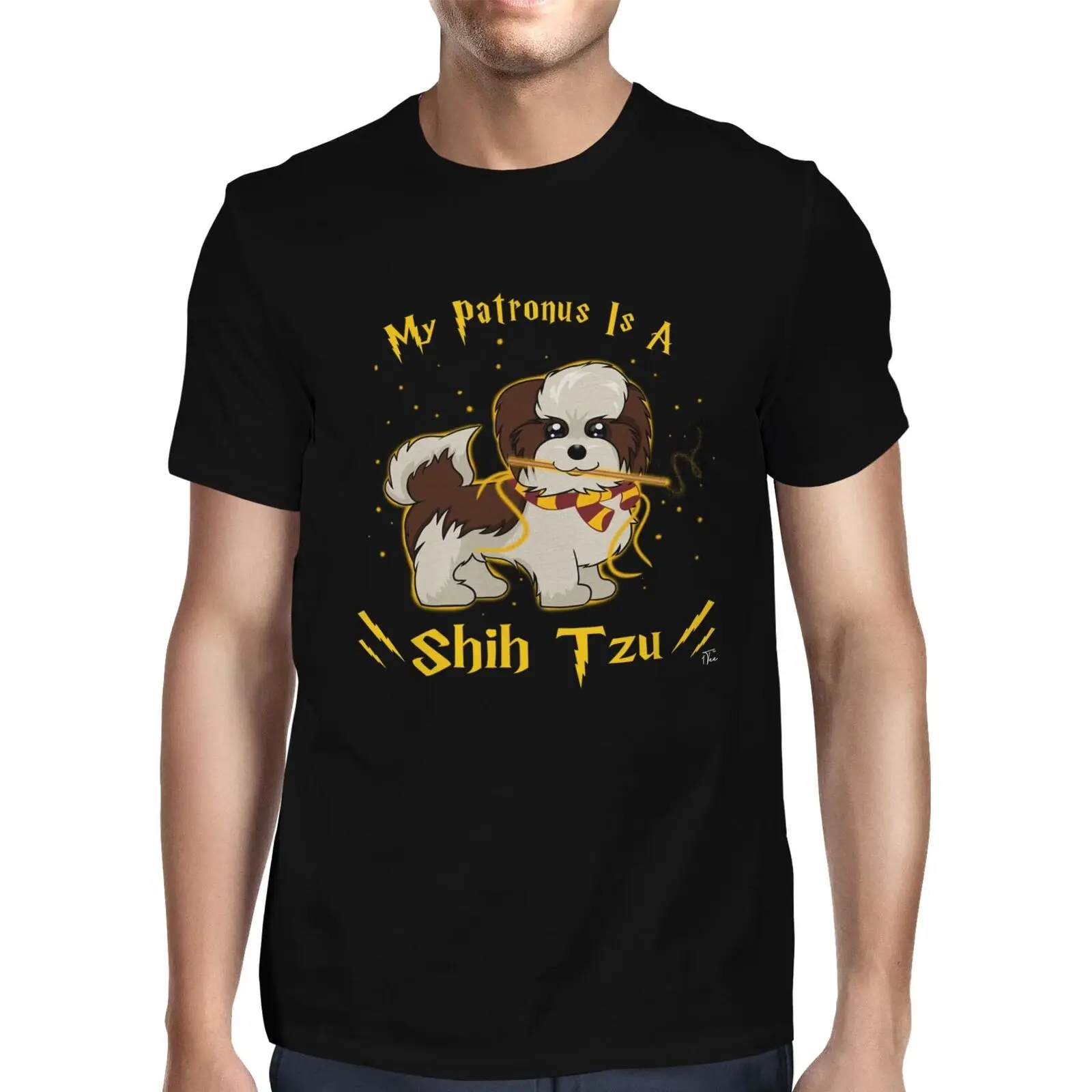 1Tee Mens My Patronus Is A Shihtzu Dog T-Shirt