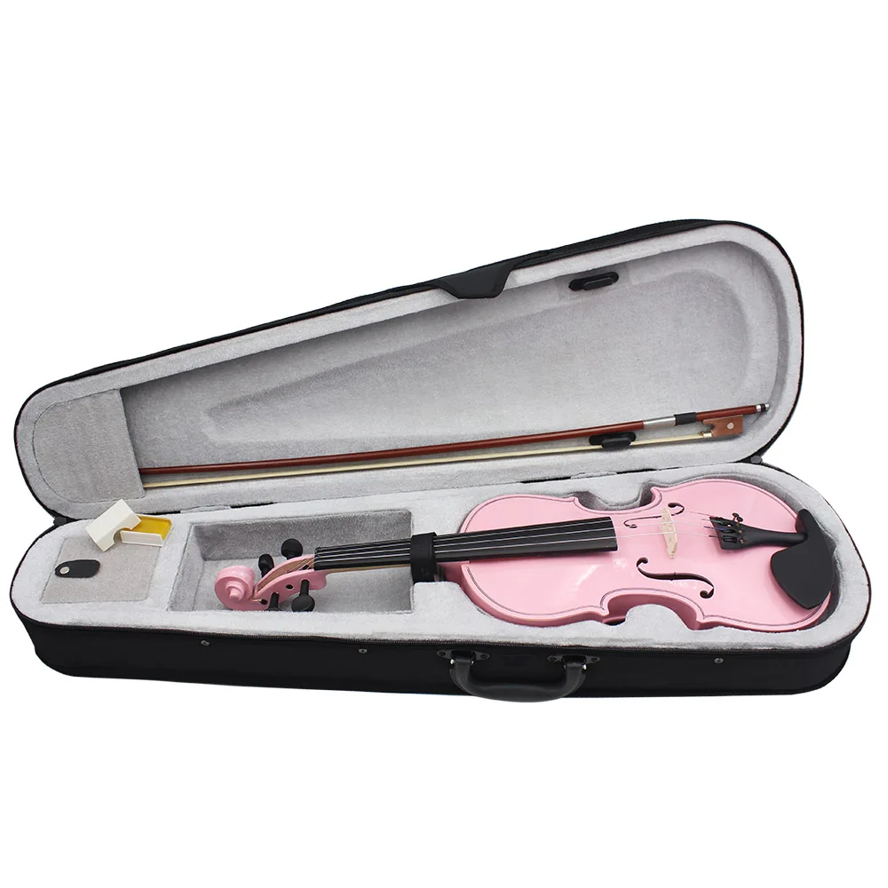 Rosa Violine 4/4 Ahorn Panel Geschenk Für Anfänger Violine Schöne Präsentieren Geeignet Musik Kurs Studie Ornament Mit Praktische Teile