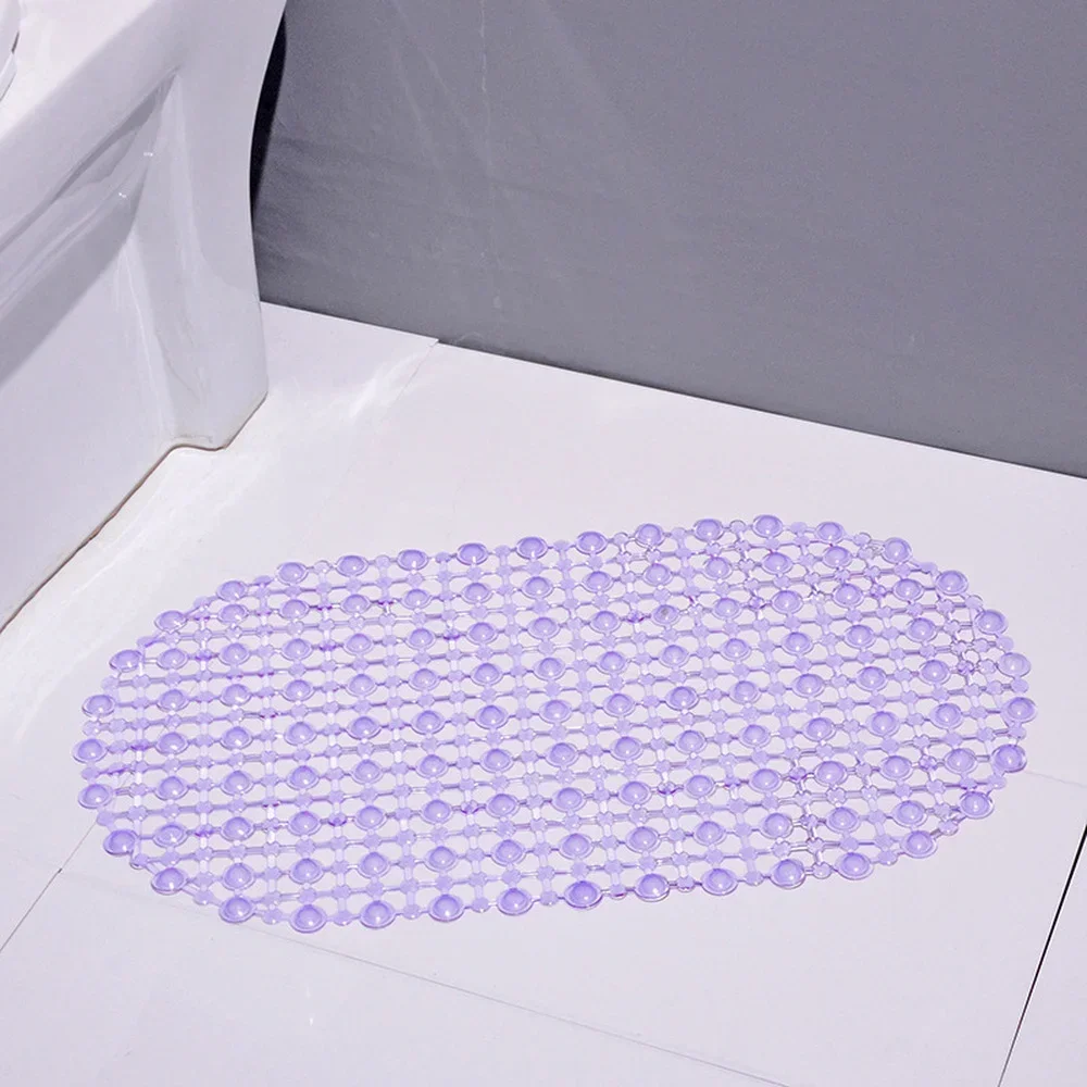 1pc PVC Anti-skid Bath Mats Rectangle Soft Shower Bathroom Massage Mat Suction Cup Non-slip Bath Carpet Large Size