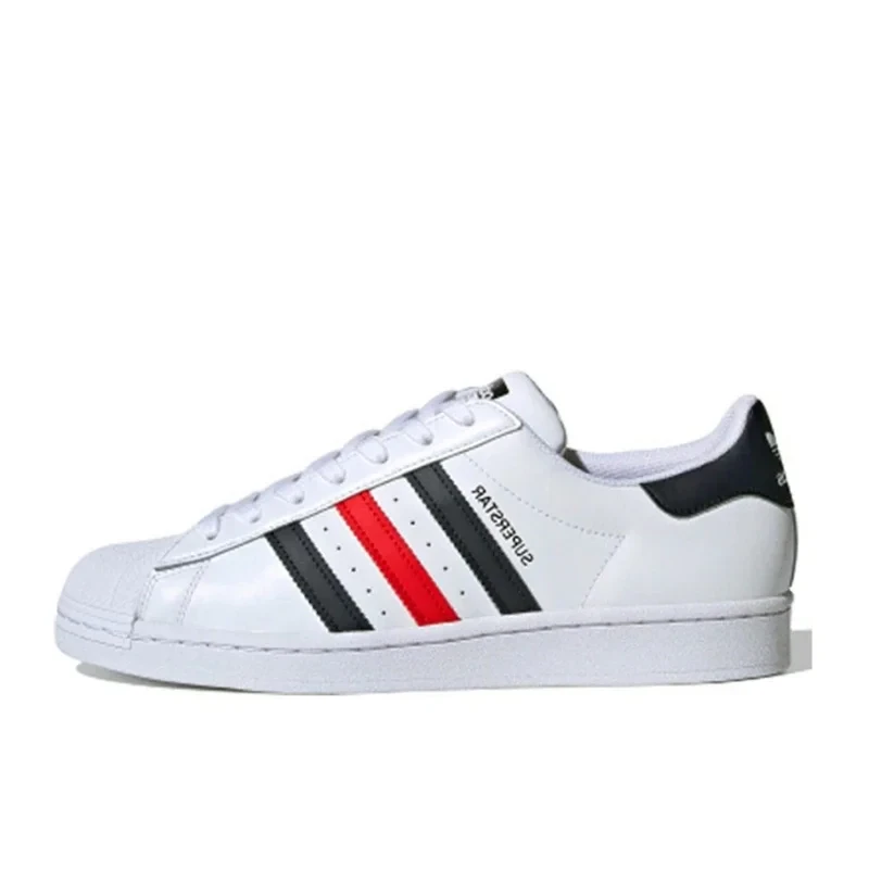 Adidas Originals Superstar Men Women Skateboarding Shoes Classic All-match Leisure Low-top Wear-resistant Board Shoes Platinum