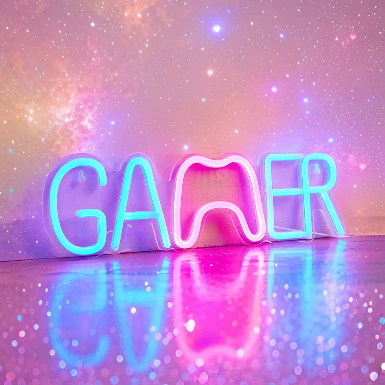 Chi-buy LED 네온 게이머 게임 패드 USB 전원 네온 사인 장식 램프 표지판 침실 룸 바 숍을위한 생일 선물 벽 예술