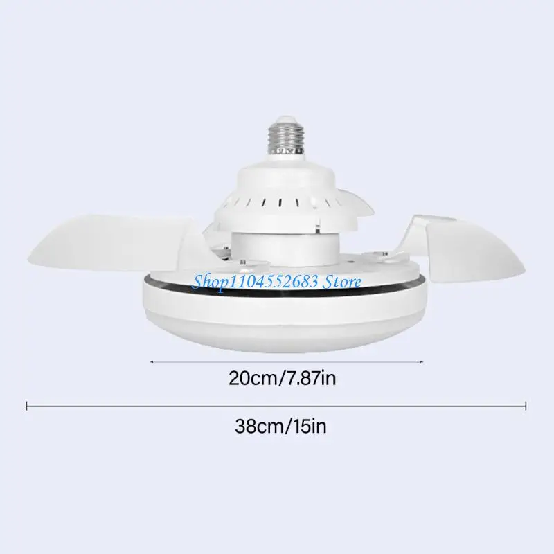 Y6GD Conveniente Installazione 48W LIGHT LED LIGHT PRAZIONE VENTALE PRATICA LIGHT PLASICA PROPRIETÀ E27 Ventola per lampadina a