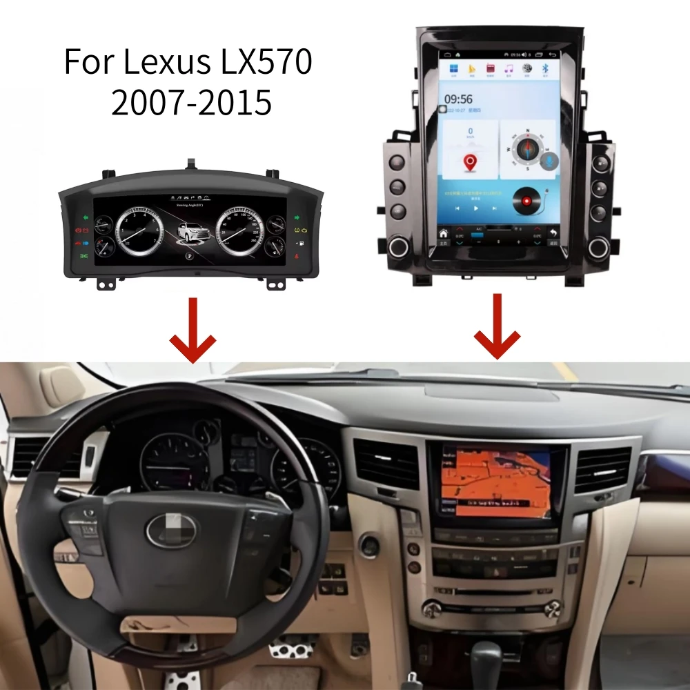 

LCD Screen Android 14 For Lexus LX570 2007-2015 Car Radio Stereo Automotive Multimedia Player GPS Navigation Head Unit Carplay