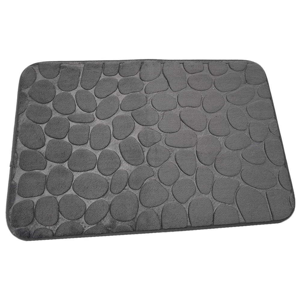 

Memory Foam Bathroom Mat Doorway Floor Non-slip Washable 3D Effect 40*60cm Absorbent Bathmats Bathroom Pebble Carpets