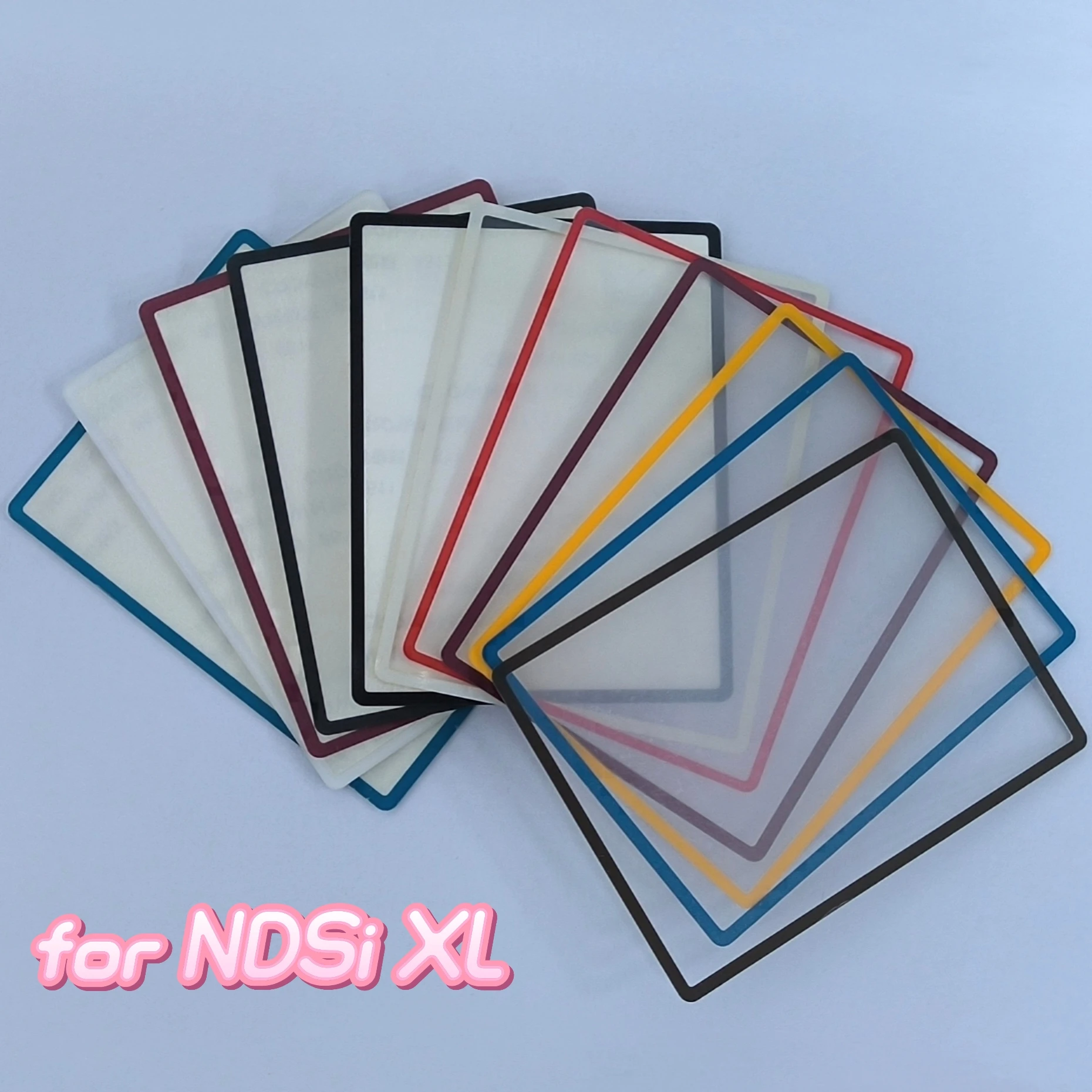 البلاستيك الشفاف واقية سطح عدسة الشاشة الإطار الأحمر ل NDSi XL/LL