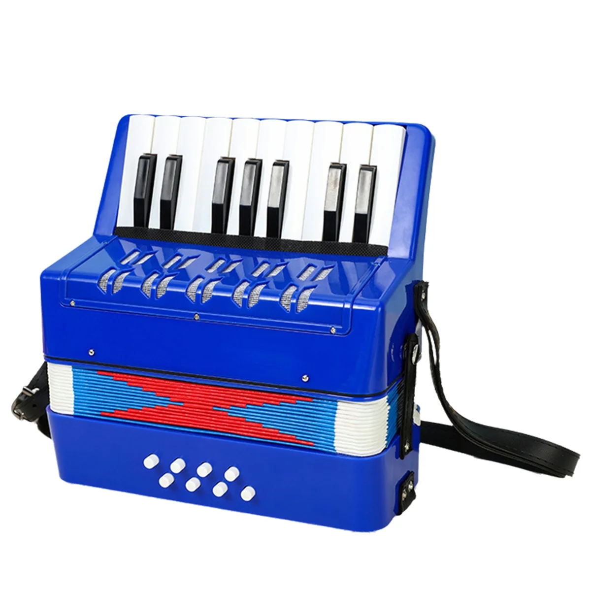 

Blue 17 Keys 8 Bass Accordion Children'S Educational Musical Instrument for Students Beginners-ABJQ