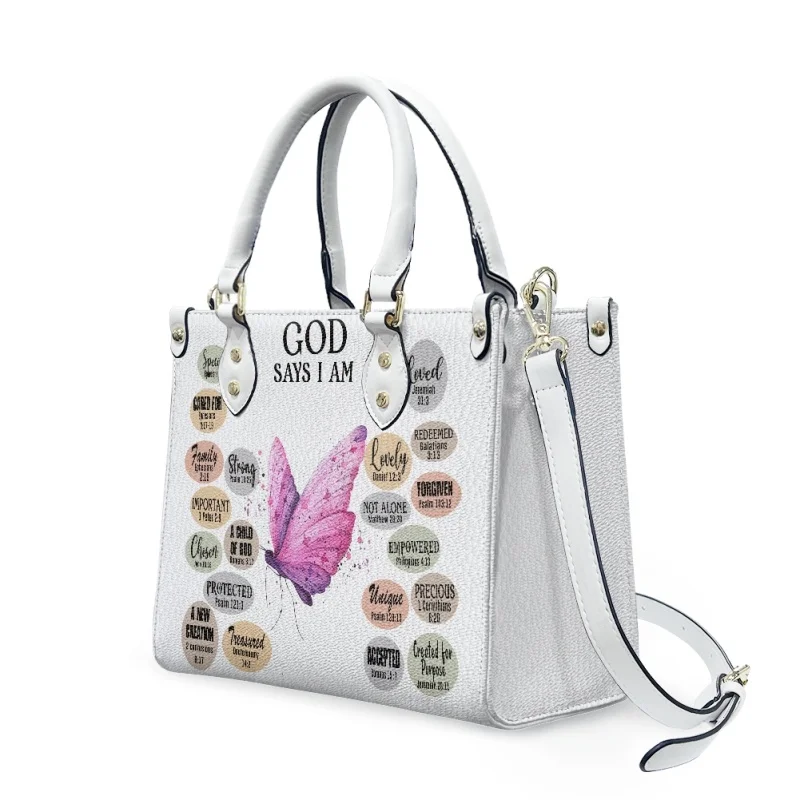 GOD Say IM-bolsos cruzados estampados para mujer, regalos personalizados, bolsos casuales para mujer, bolsos de mano femeninos