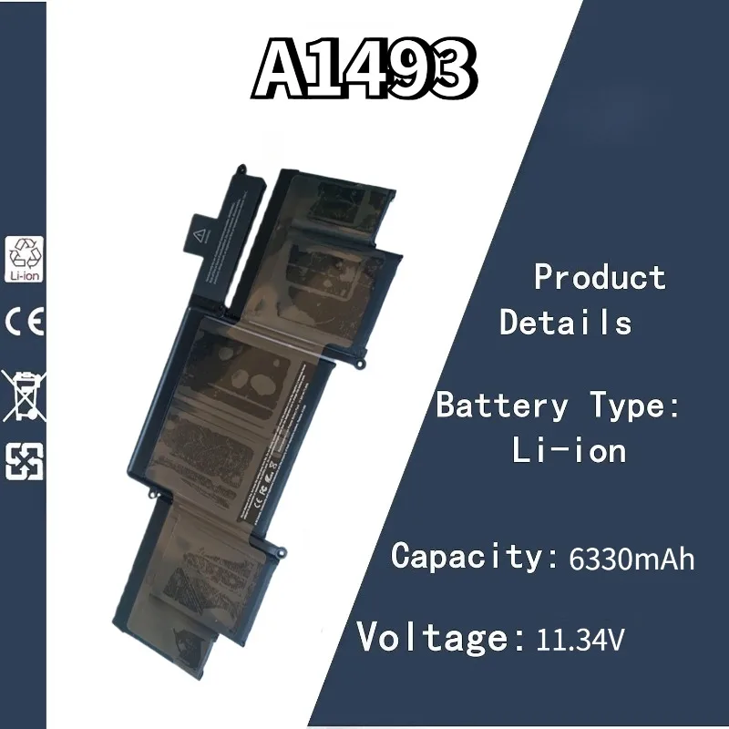 

11.34V/11.42V 6330mAh/6559mAh A1493 A1582 Battery For MacBook Pro MacPro 13" A1502 ME865 ME864 MF839 A1493 A1582 Laptop Battery