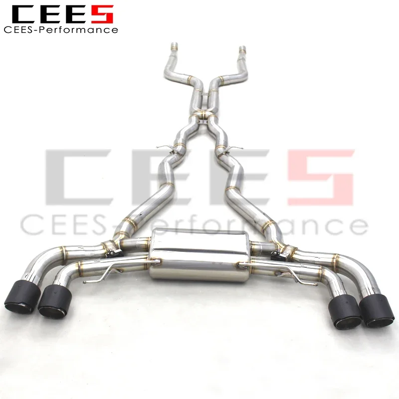 CEES Catback Exhaust System for BMW M550/M550i G30/N63 4.4TT 2017-2022 Stainless Steel with Valve Car Exhaust Muffler Assembly