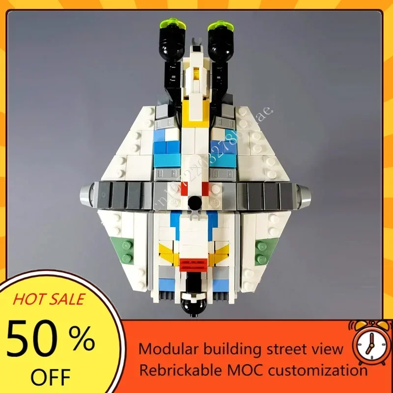 542PCS The Ghost -Micro Scale Space War Military MOC SpaceShip Battle Model Custom Puzzles DIY Education Assembly Model Toy Gift