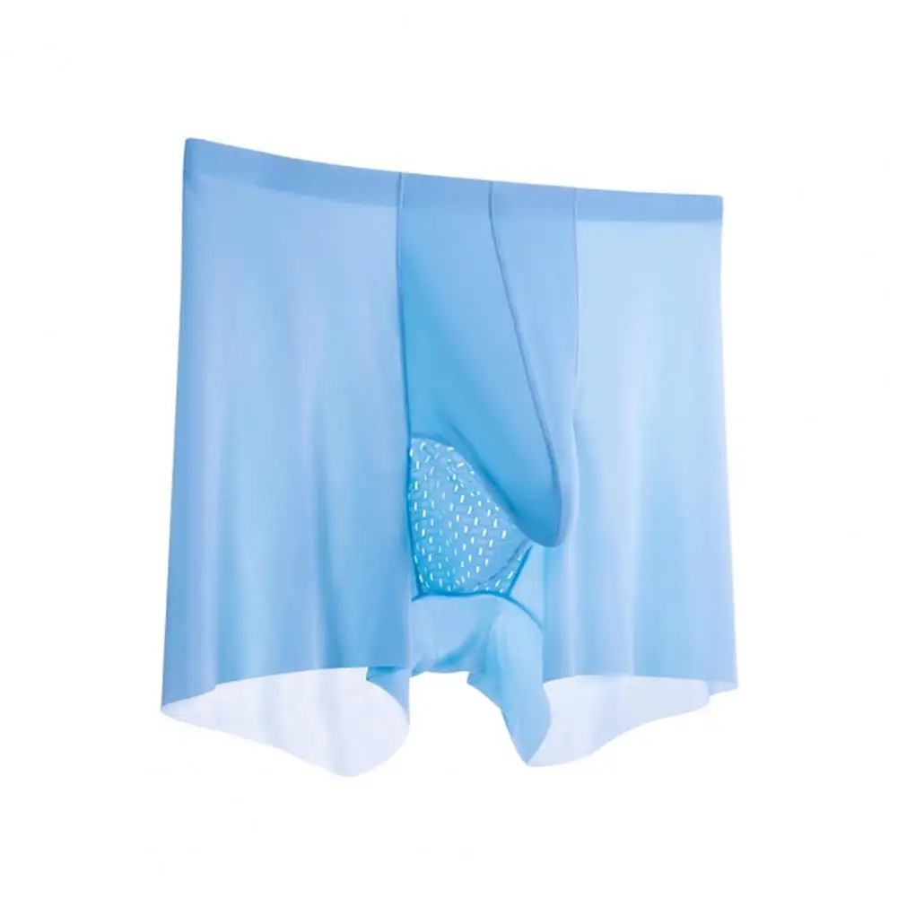 Men Underwear Lightweight Breathable Boxers Mid-Waist Elephant Nose Design Quick Drying Seamless Soft Fabric Panties