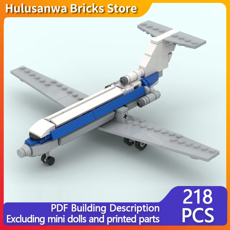 

Модель реактивного самолета Як-40 (MOC) из строительных блоков, военная техника, модульная технология, подарки, праздничный набор для сборки, детский игрушечный комплект