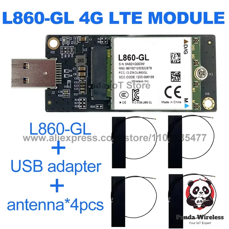 

Fibocom WWAN Card Cat16 USB-модуль L860-GL 4G M.2 Модуль B38/39/40/41/42 L50-G FDD-LTE для Windows Linux Драйвер Thinkpad P43s