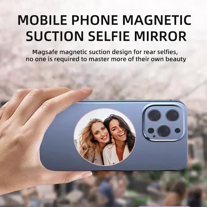 Multi Functional Circular Magnetic Makeup Mirror True Reflection Makeup Selfie Mirror Sticker, Can Be Applied To Multiple Places