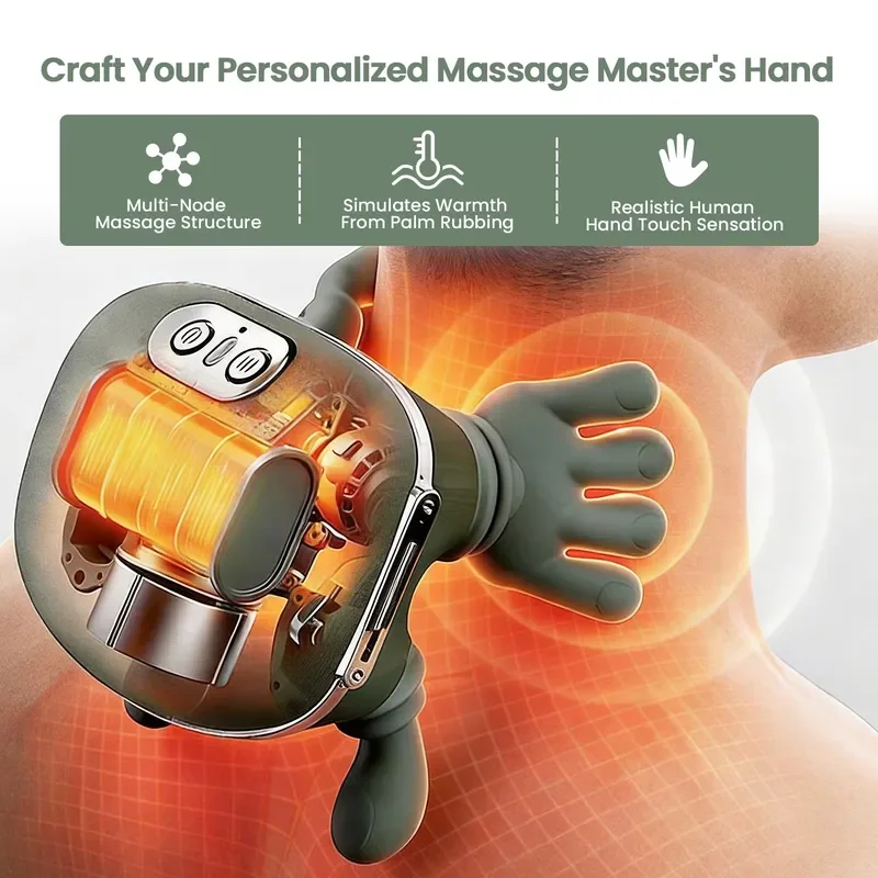Portable Kneading Massage Pillow Head Pain Relief Electric Shiatsu Massager with Heat - view 6