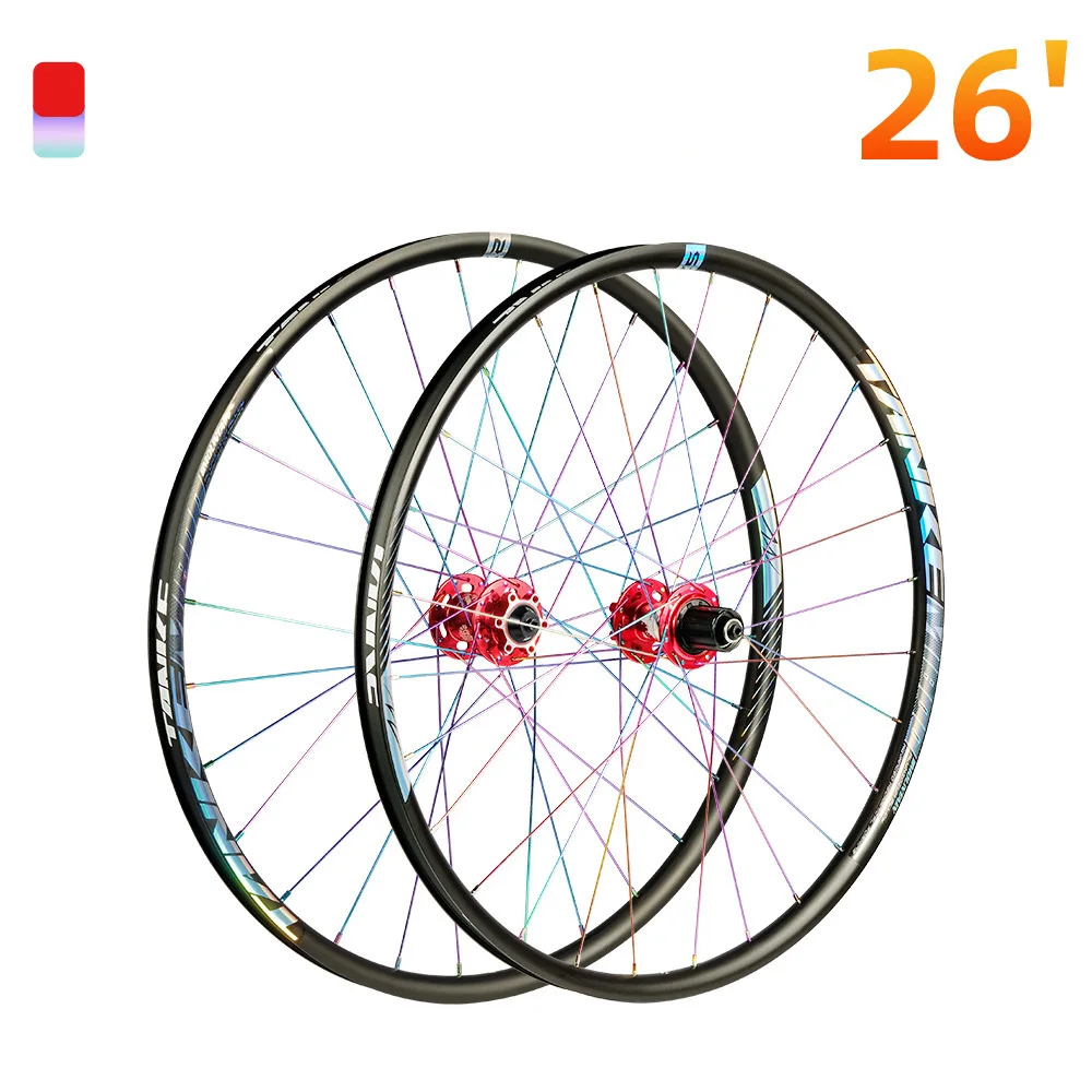 TANKE Mountain Bike WheelSet 26 27.5 29 inchs 120 Click 4 Pelin QR TA MTB Race Bike Wheel 7-12S cassette Flywheel 1.95-2.5 Tire