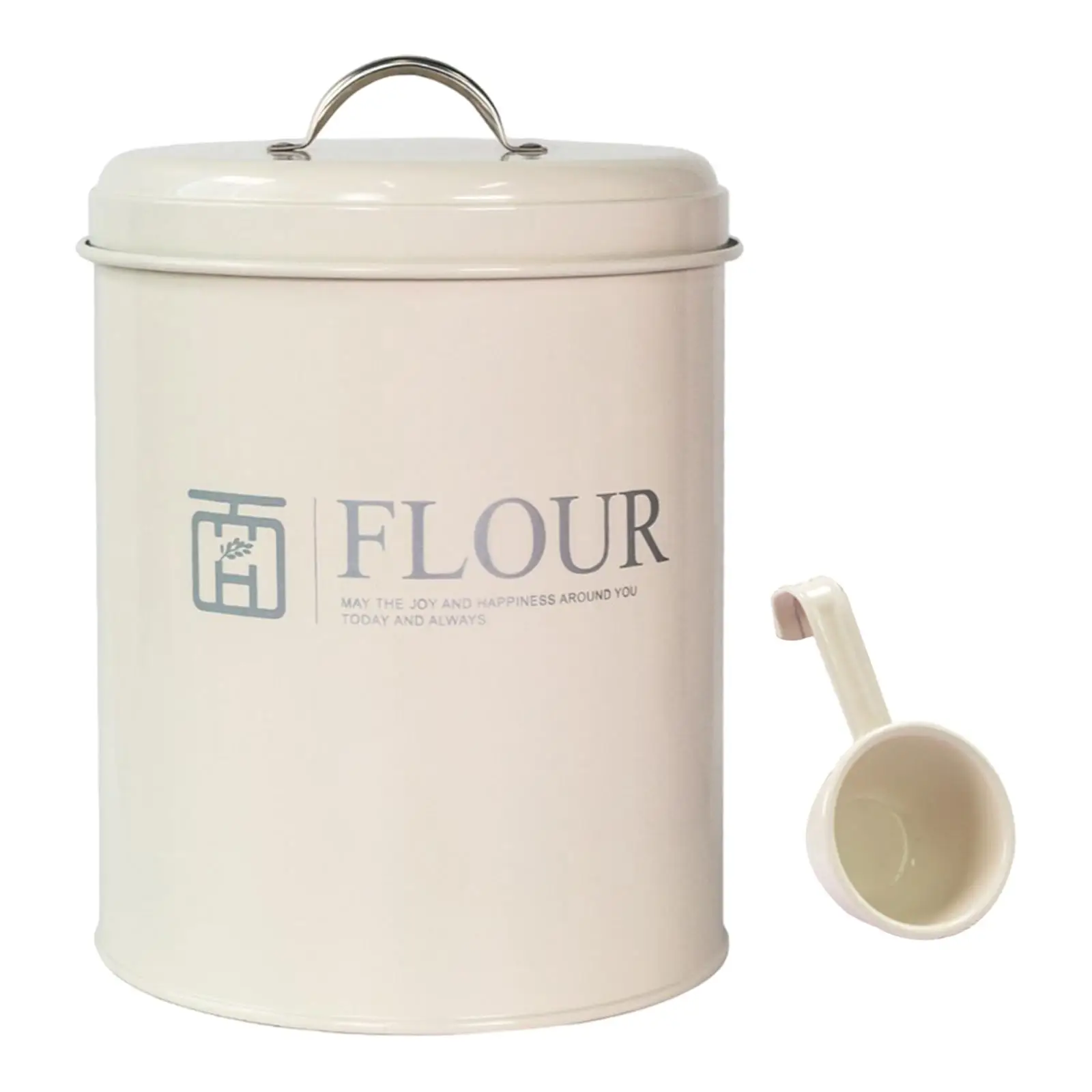 Sealed Baking Flour Storag Bucket 2.5kg with Spoon INS Style Storage Jars for Dried Fruits Flour Milk Powder Coffee Powder Sugar