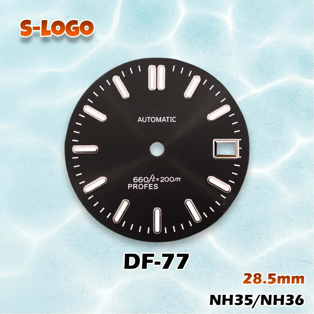 قرص Sunray متعدد الاستخدامات 28.5 ملم لـ NH35/NH36 |   شعار S، C3 مضيئة |   إكسسوارات تعديل ساعة رجالية عالية الجودة