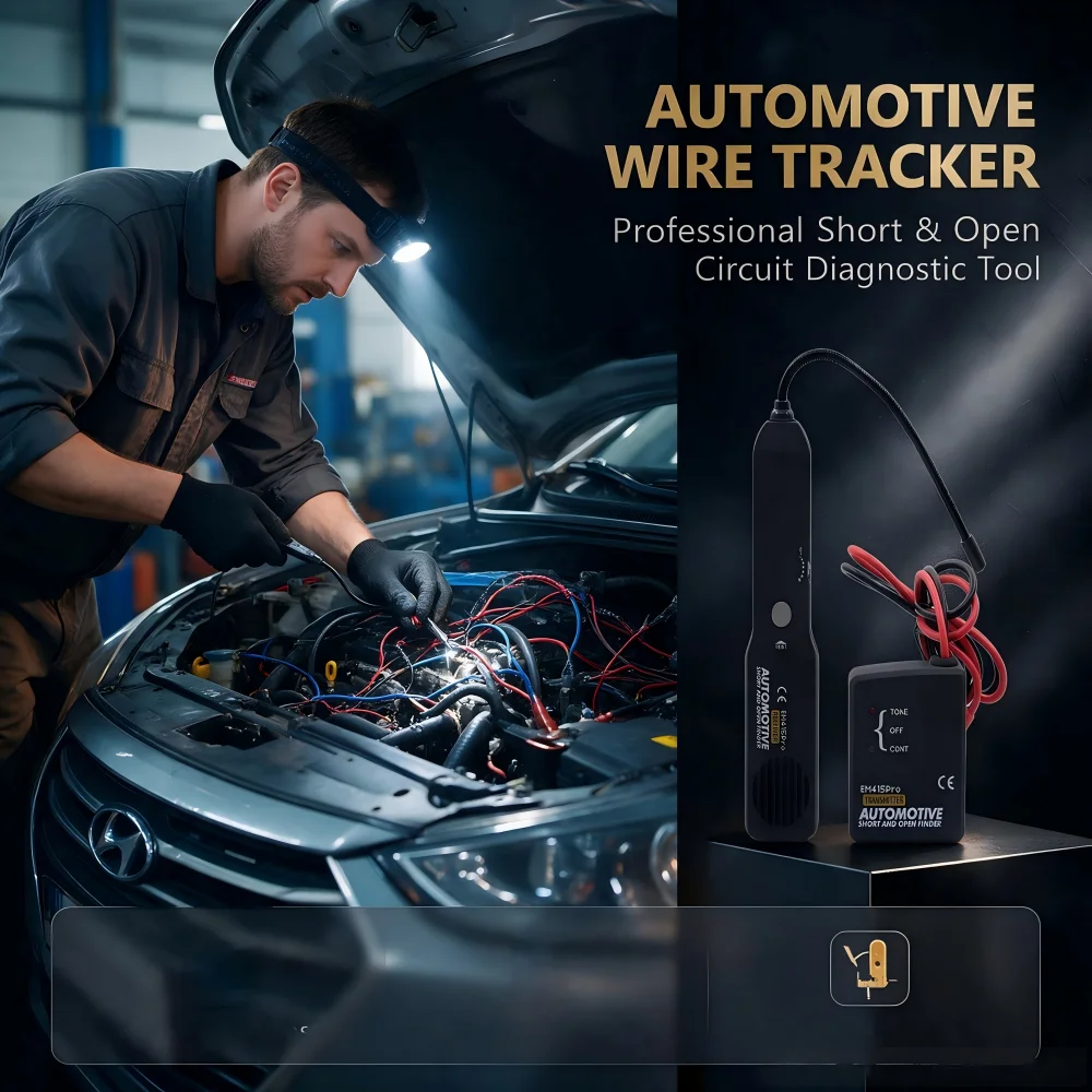 【Buy Now】EM415 PRO Car Wire Tracker, Find Hidden Broken & Short Wires, 6-42V Automotive Circuit Diagnostic Tester for DIY & Work