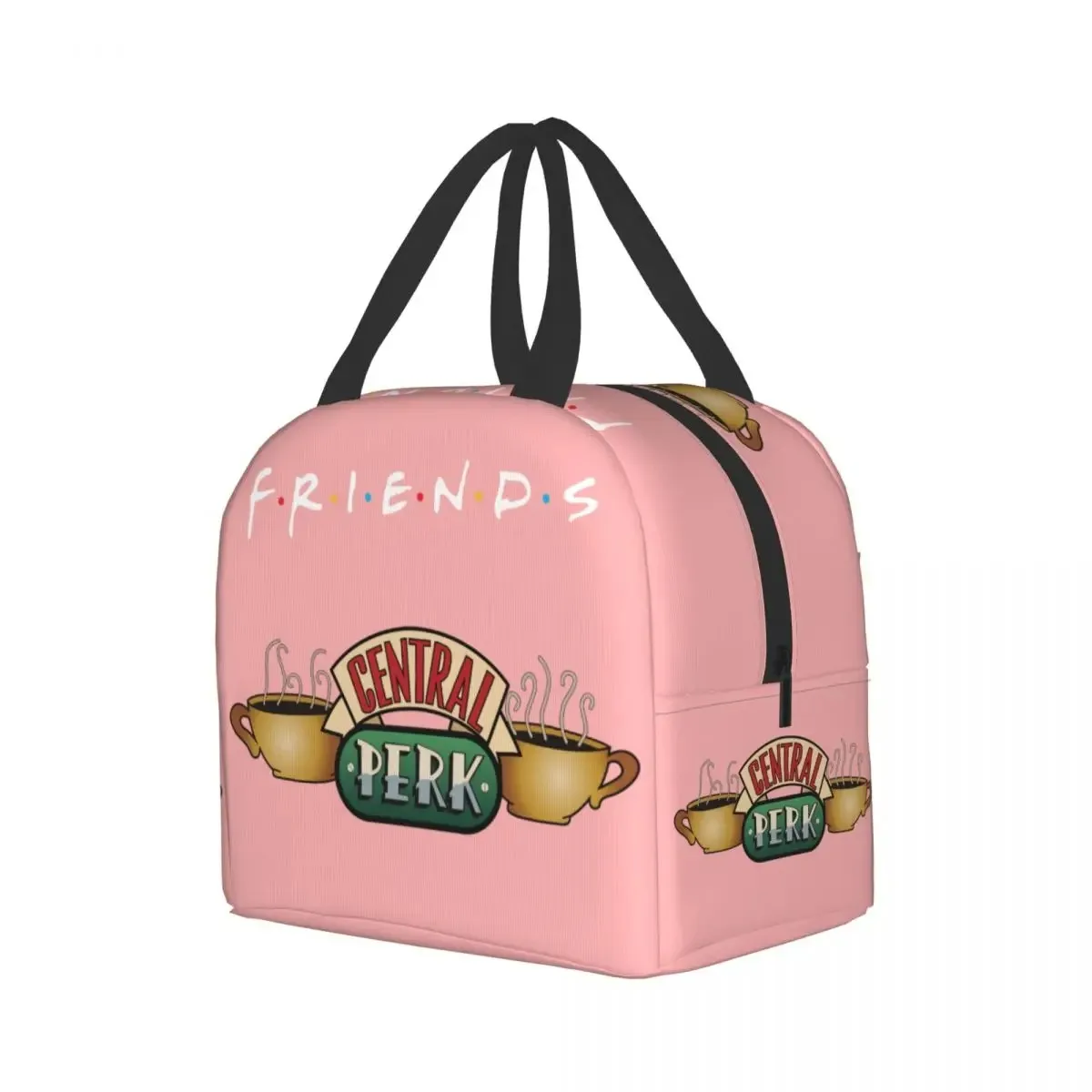 Fiambrera clásica Central Perk Friends para mujer y niño, bolsa de almuerzo con aislamiento, enfriador, trabajo escolar, Picnic, bolsas de almacenamiento de alimentos