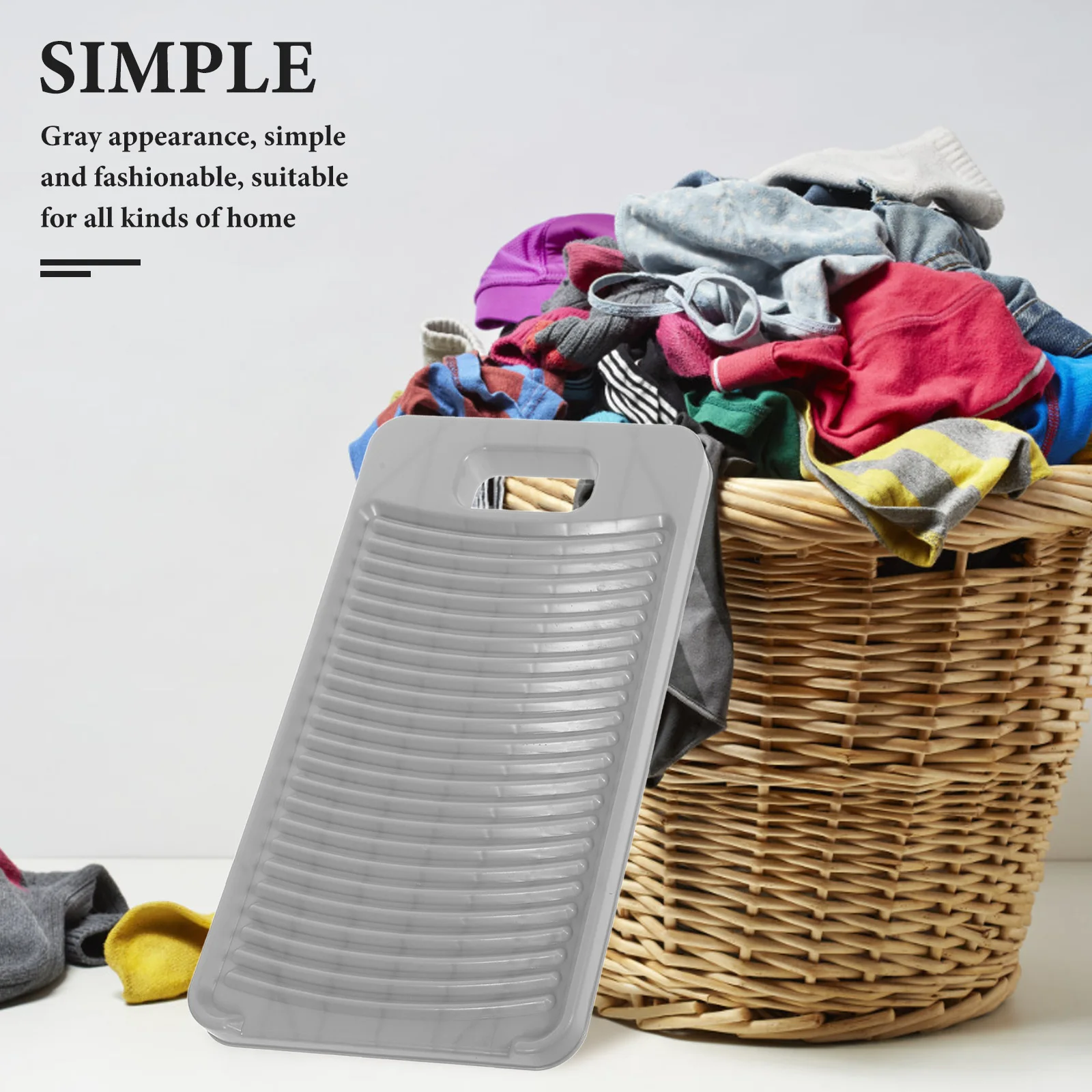 

for Clothes Nonslip Washboard Washboard For Hand Washing Clothes Portable Hanging Design Easy Storage Travel Scrub Board Grey
