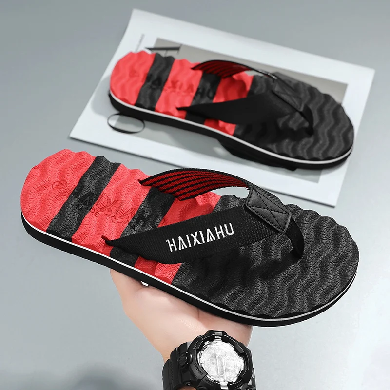 

Classic men's slippers soft anti-slip wear-resistant massage soles flip-flops men's summer indoor bathroom garden slippers 45 46