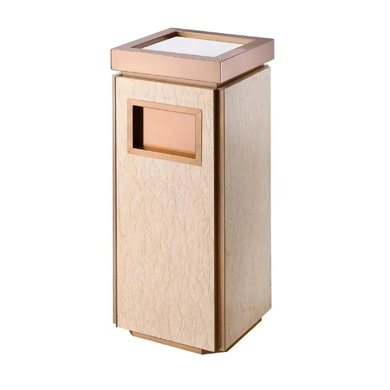 Hotel entrance lobby mall elevator luxury stainless steel trash can trash can ashtray