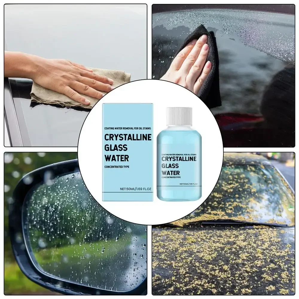 Detergente per vetri per auto liquido per parabrezza portatile da 50ml per detergente per pellicole per olio per parabrezza in vetro a lunga durata per auto