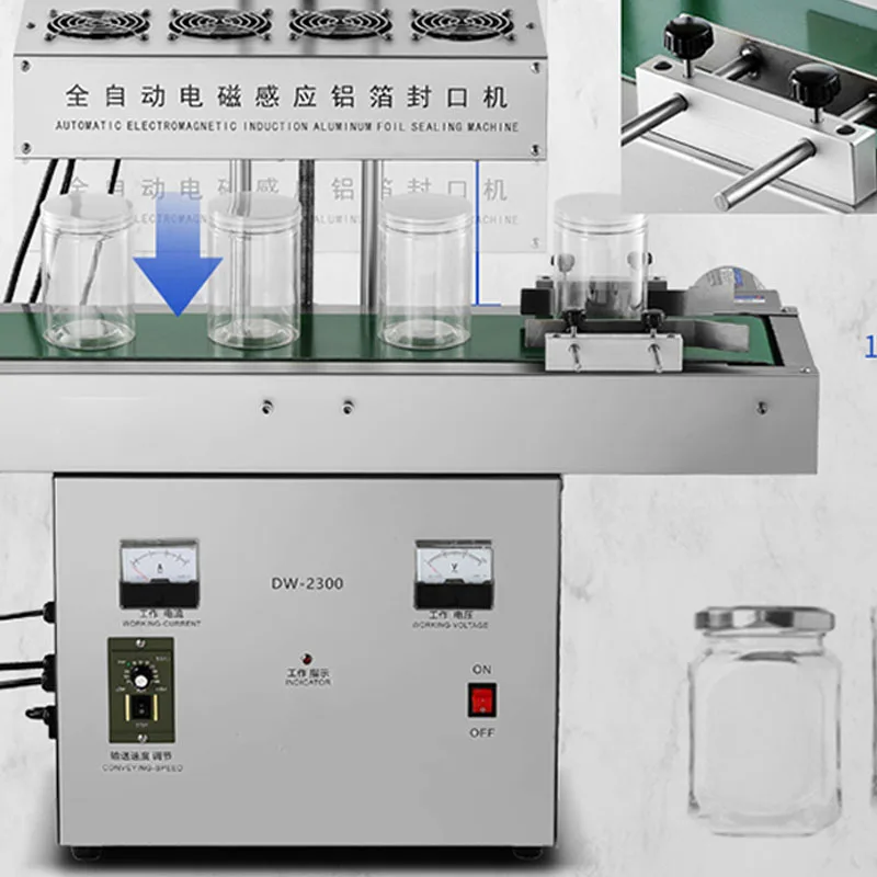 Máquina de empacotamento plástica da garrafa de óleo da gaxeta da folha de alumínio da máquina da selagem da folha da indução eletromagnética automática