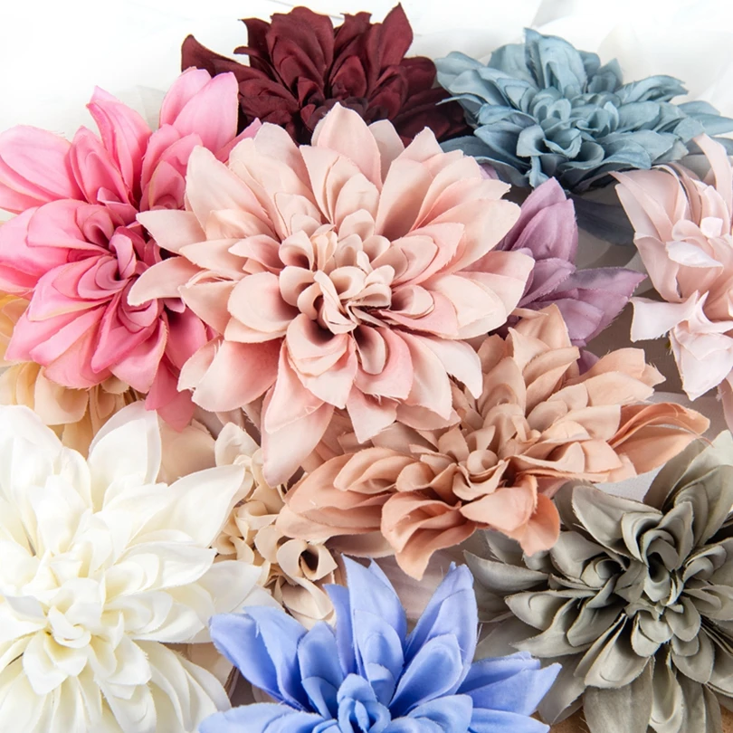 5Pcs Artificial Flower Silk Gerbera Home Wedding Brooch Decoration Christmas Wreath Outdoor Garden Arch Accessorie Diy Scrapbook