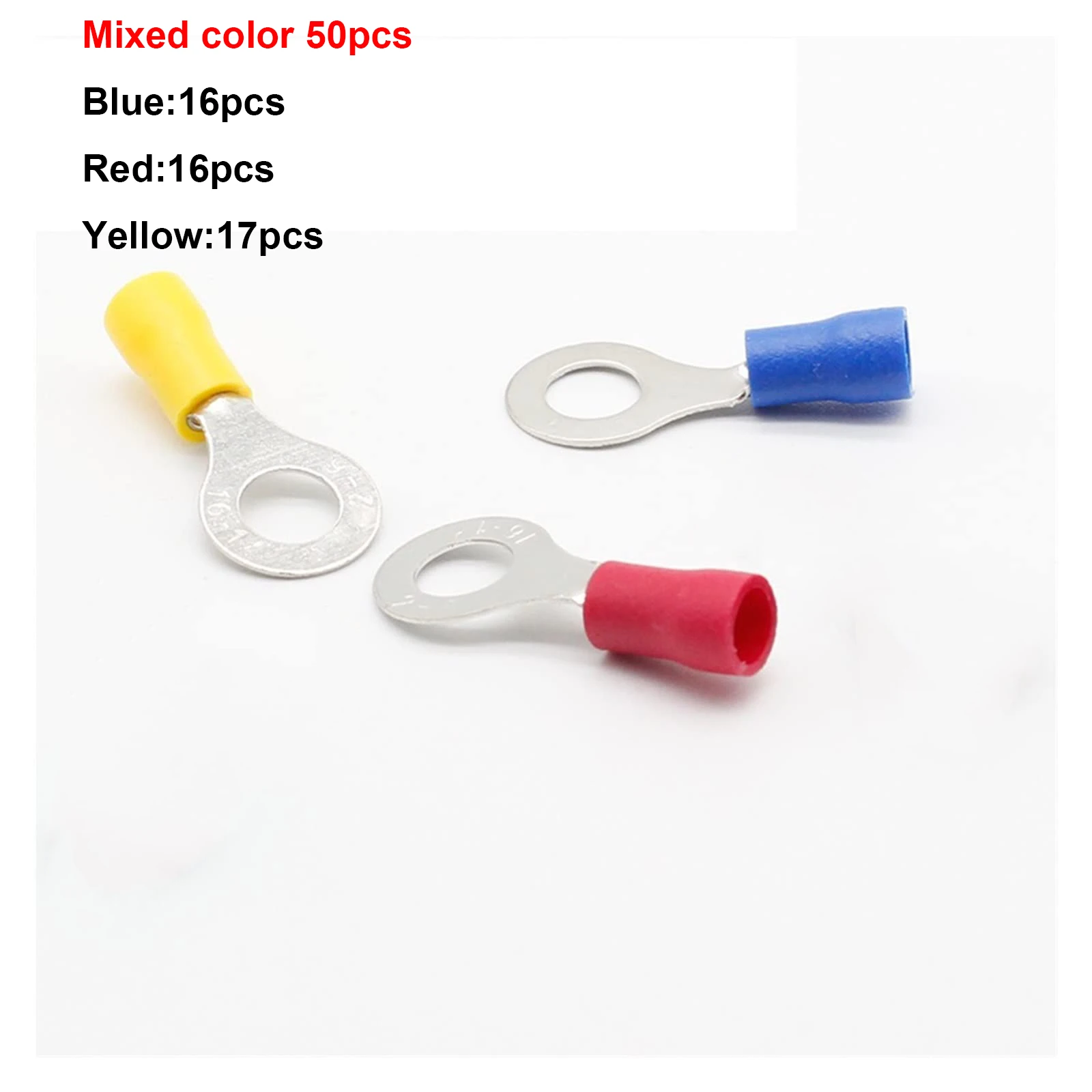 50PCS RV2-6 Ring insulated terminal Cable Wire Connector Electrical Crimp Terminal image 2