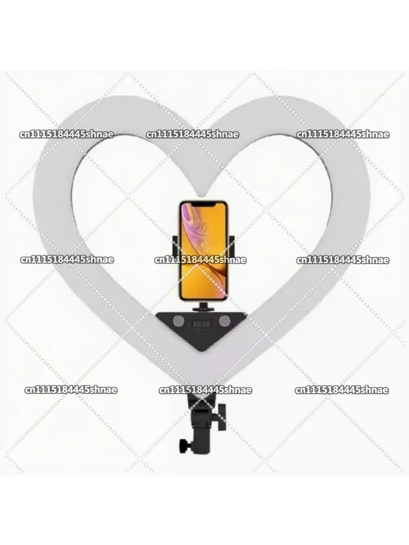 19 Inch Photography Heart with Tripod Live Shaped Ring Light 3200K-5500K Dimmable  Selfie