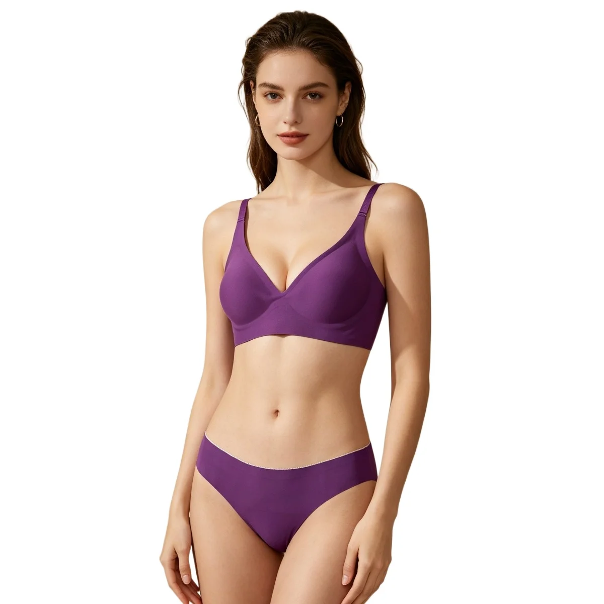 KUCLUT jelly lingerie set, seamless lingerie set, women's seamless wireless comfortable bra set