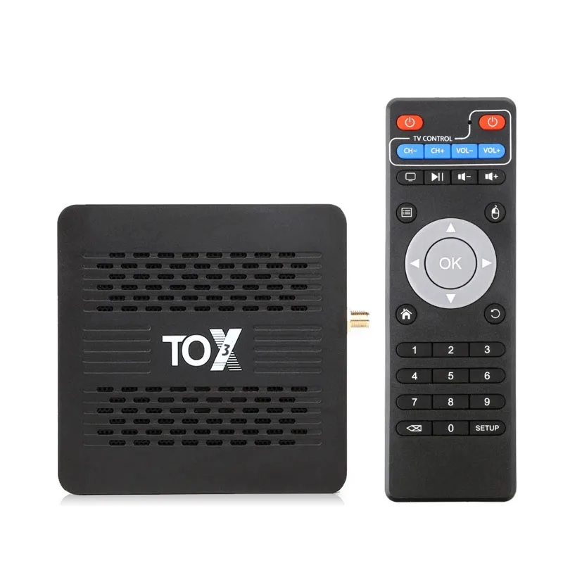 UGOOS TOX3 Android 11 Smart TV Box Amlogic S905X4 AV1 2.4G 5G Dual Wifi BT4.1 1000M USB3.0 4GB 32GB Set Top Box Media Player