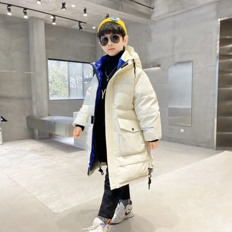 NEW Children warm Thicken clothing Boy clothes Winter Down Jackets 5-16 years Hooded Parka Coat Kids Teen Snow snowsuit