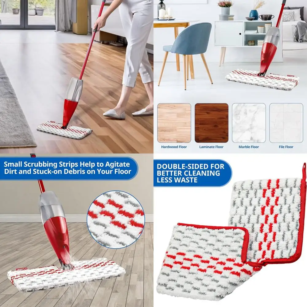 

6-Pack Reusable Microfiber Mop Pads for O-Cedar ProMist MAX Spray Mop Replacement