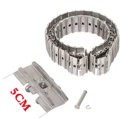 5CM Metal Crawler Is Suitable for RC Excavator Bulldozer Model Engineering Special Stainless Steel Crawler RC Car Accessories