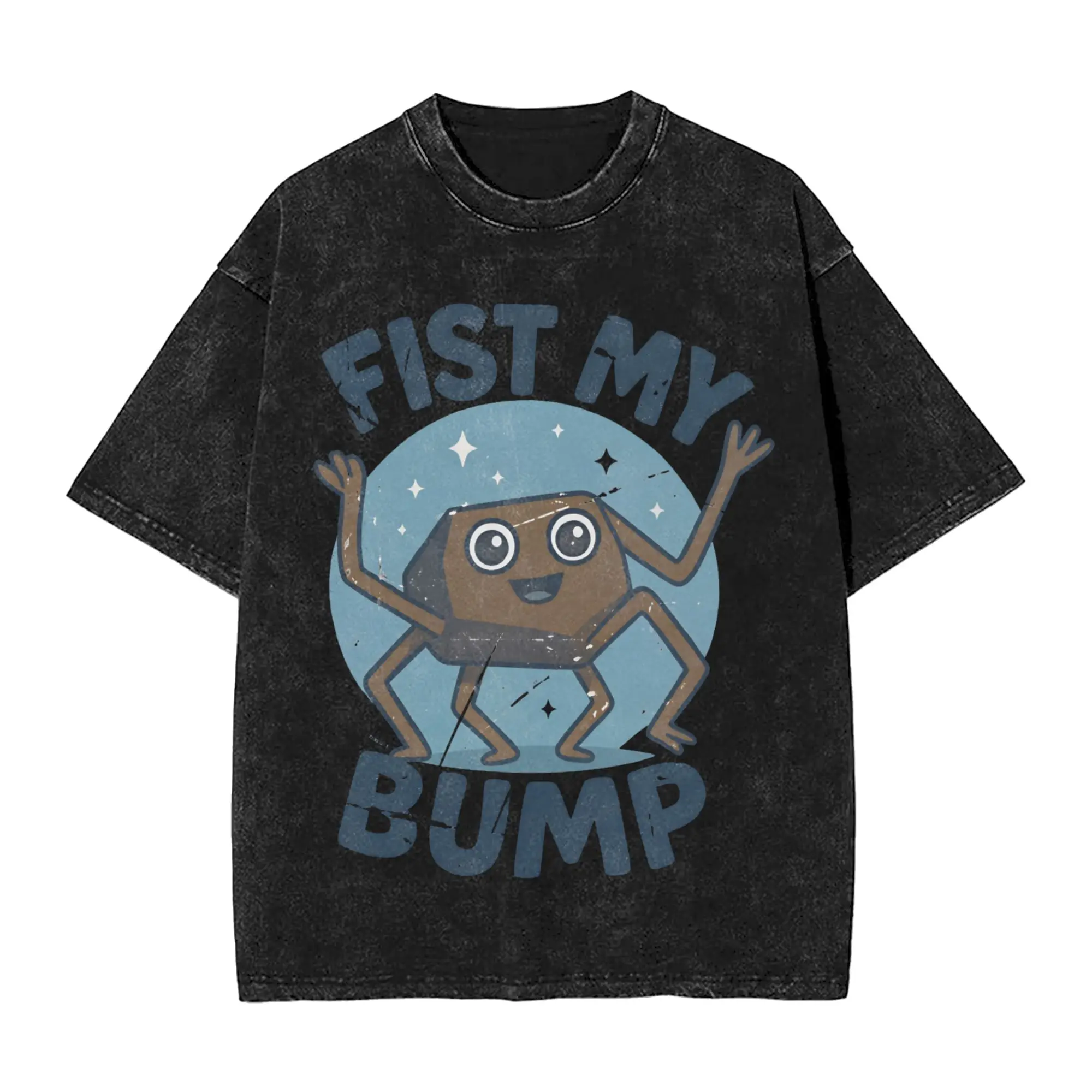 Fist My Bump 2026 Washed T-Shirt Male Project Hail Mary Y2K Cotton T Shirts Summer O Neck Fashion Tee Shirt Oversized Clothes