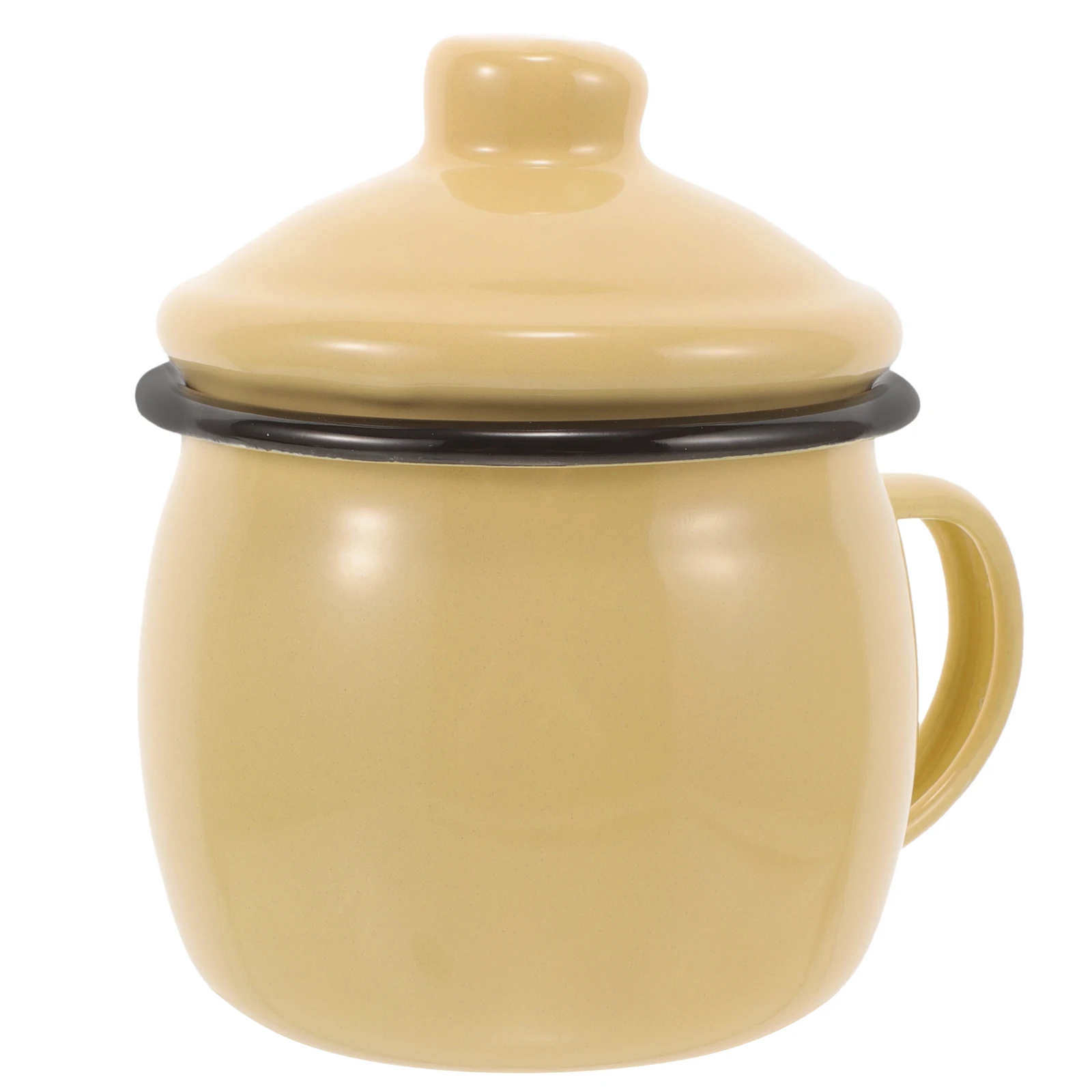

Ceramic Pumpkin Cup Enamel Household Vintage Mugs Tea Coffee Milk Juice Drinkware Thickened Storage Handle